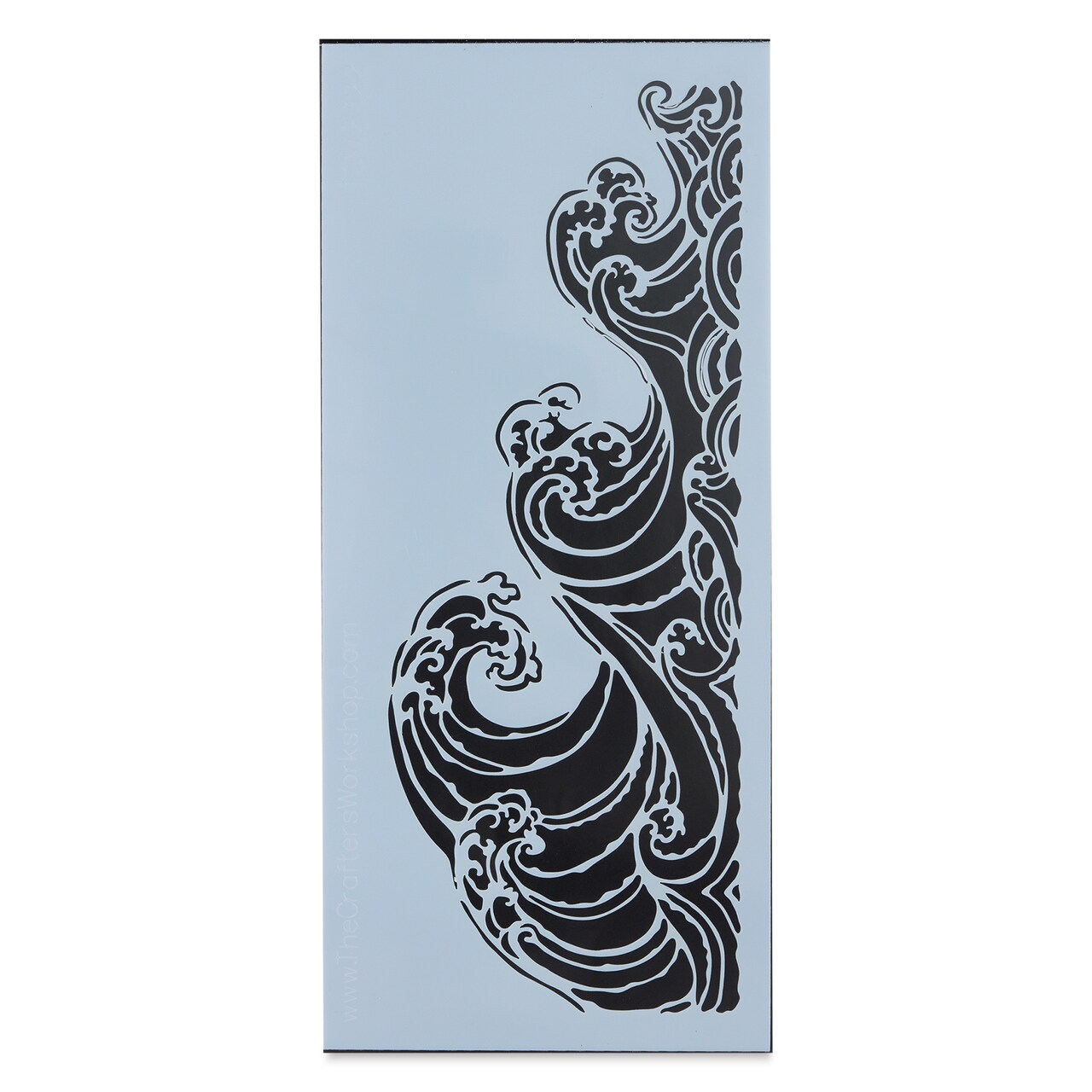 The Crafter's Workshop Slimline Stencil - Ocean Waves, 9" x 4"